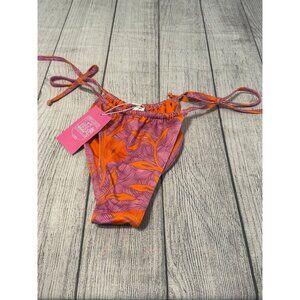 Bikini Bottom. New. Size M. 8-10. Cheeky. Tropical. Tie Sides.
